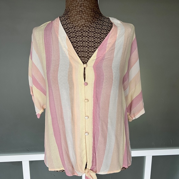 RAILS THEA SUNRISE STRIPE BLOUSE SIZE SMALL - Picture 1 of 4